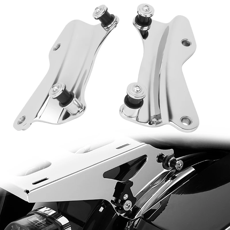 Motorcycle 4 Point Docking Hardware Kit Chrome Tour Pack Backrest For Harley Touring Road King Road Glide Street Glide 2014-2022