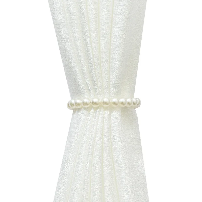 

Минималистичные модные подхваты для штор с жемчужным ожерельем — магнитная пряжка, ремни без сверления, не требующие установки, аксессуары для окон без проблем