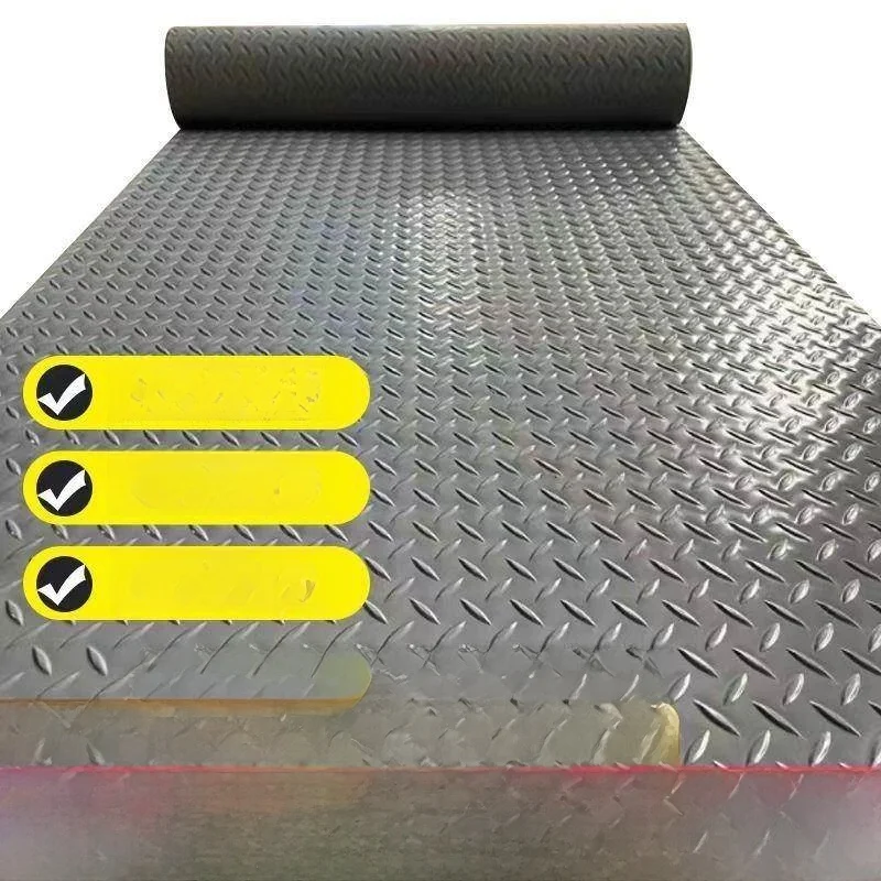 Thickened Bull Tendon Anti-Slip Mat Plastic Entrance Door Waterproof Rubber Door Mat for Stairs Corridor Kitchen Home Decor