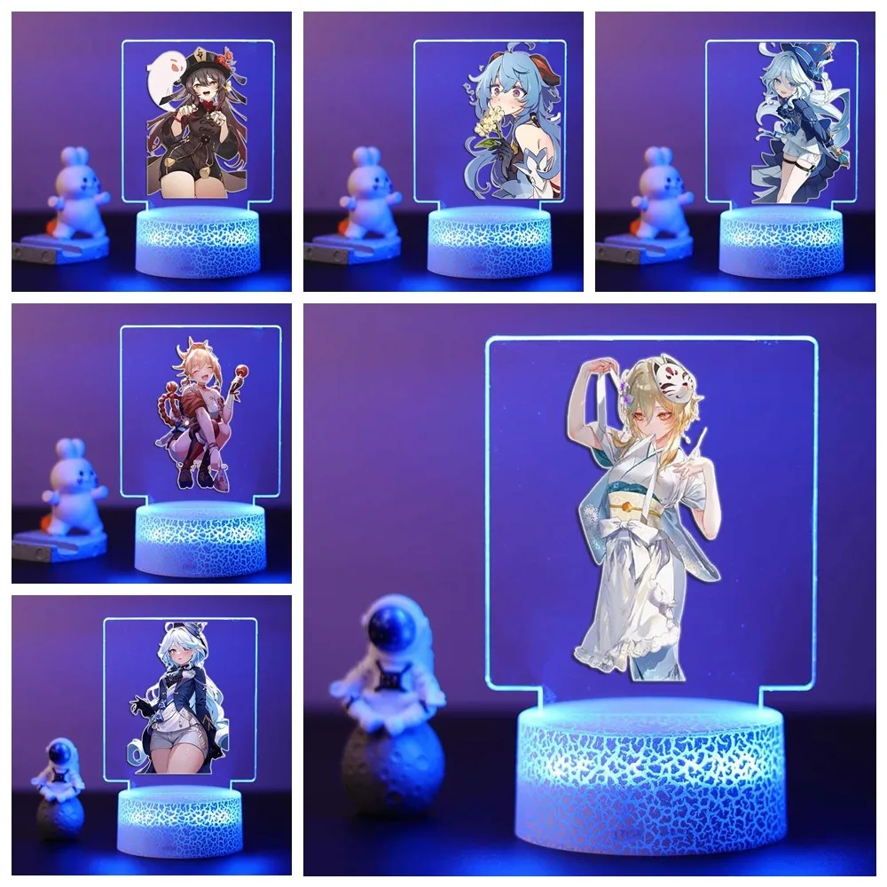 

Hot Aether Genshin 3d Illusion Night Lamp for Game Room Decor the Girlfriend Lovers Gift