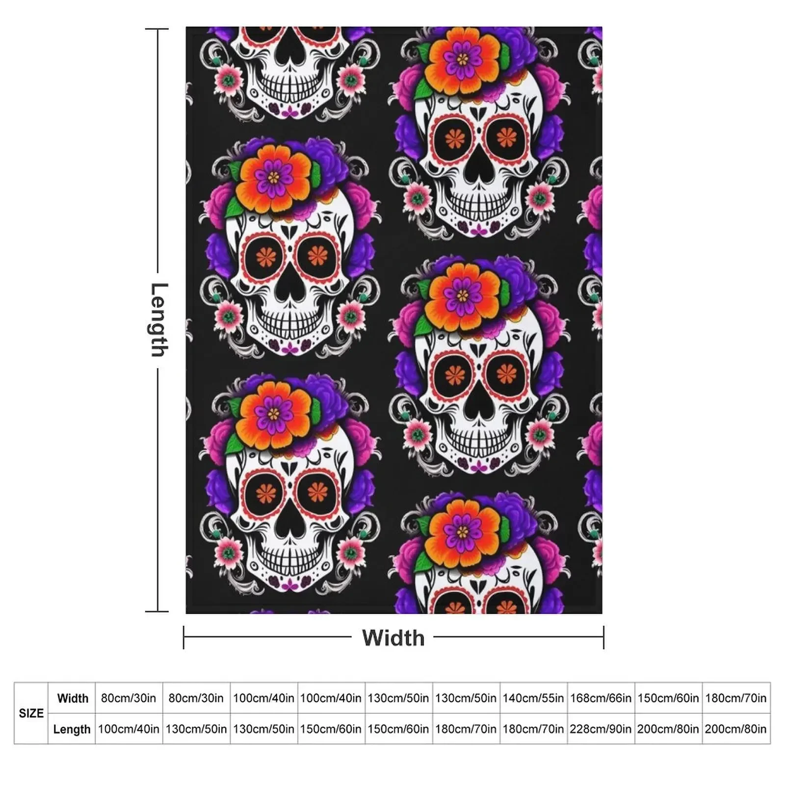 Día de los Muertos Throw Blanket Luxury Throw Plaid on the sofa Baby Blankets For Baby Thermal Cute Plaid Blankets