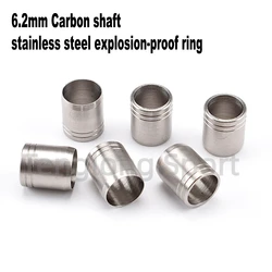 Archery Arrow Coall Plosion-proof Ring Stainless Steel for 6.2mm Carbon Arrow Shaft 12pcs
