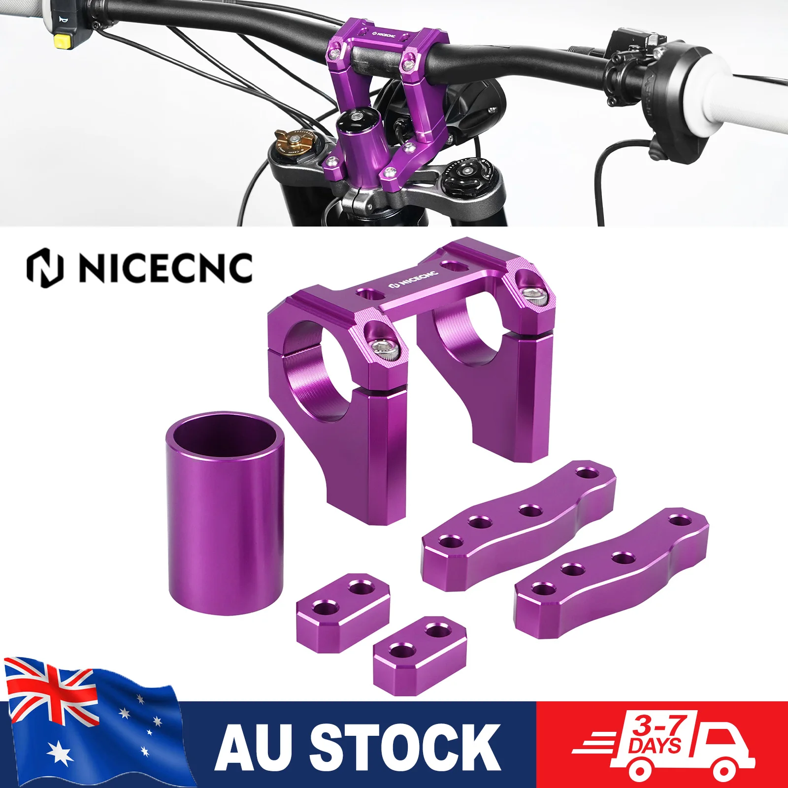 

NICECNC для Surron Light Bee X S L1E электрический велосипед для бездорожья 20/30 мм, кронштейн для крепления на руль с подъемом для Segway X160 X260 2025