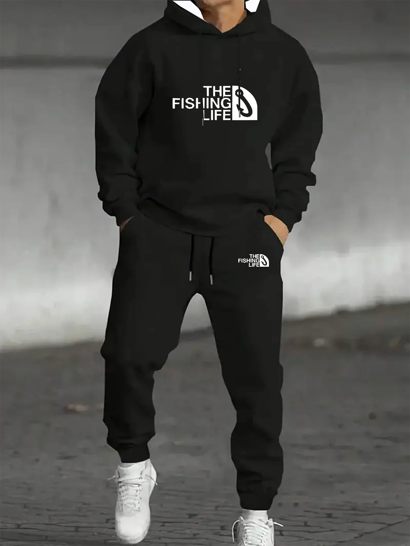 

Комплект толстовок с капюшоном на осень/зиму 2025 года — модный модный стиль с принтом — простой и элегантный — экологически чистый материал