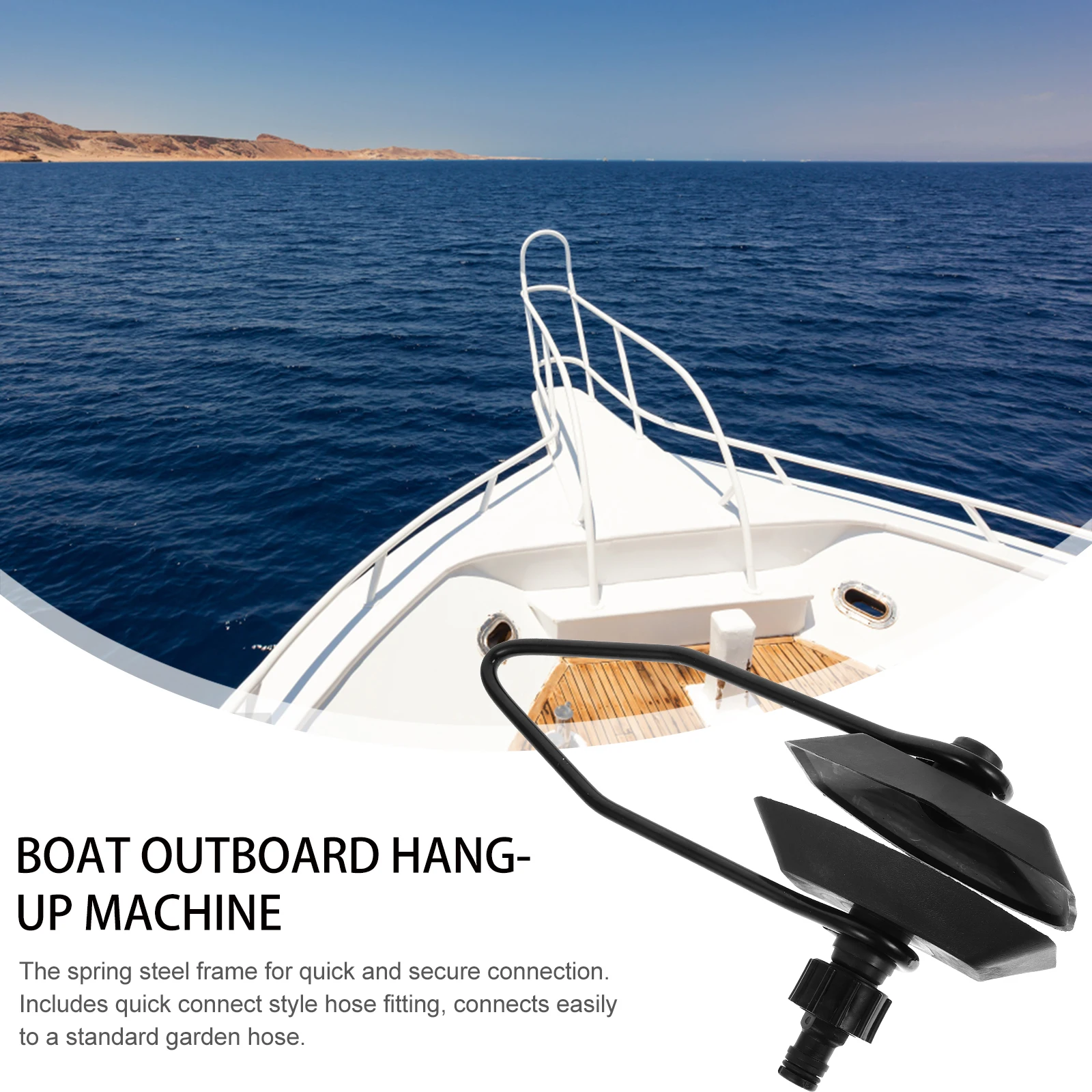 

1pc Outboard Motor Flusher Boat Engine Cleaner Universal Salt Remover Water Hose Connector Flushing Accessory Rectangular Head