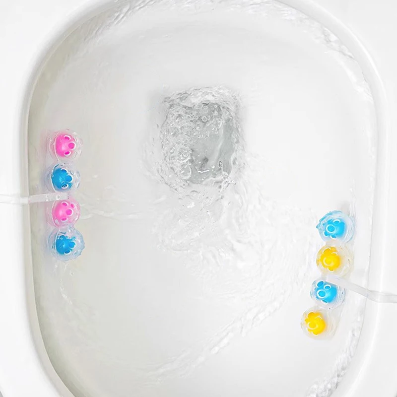 Toilet Cleaner Balls with 4 Fragrances, Urine & Soil Decontamination Blue Bubble Deodorant for Bathroom Cleaning view 3