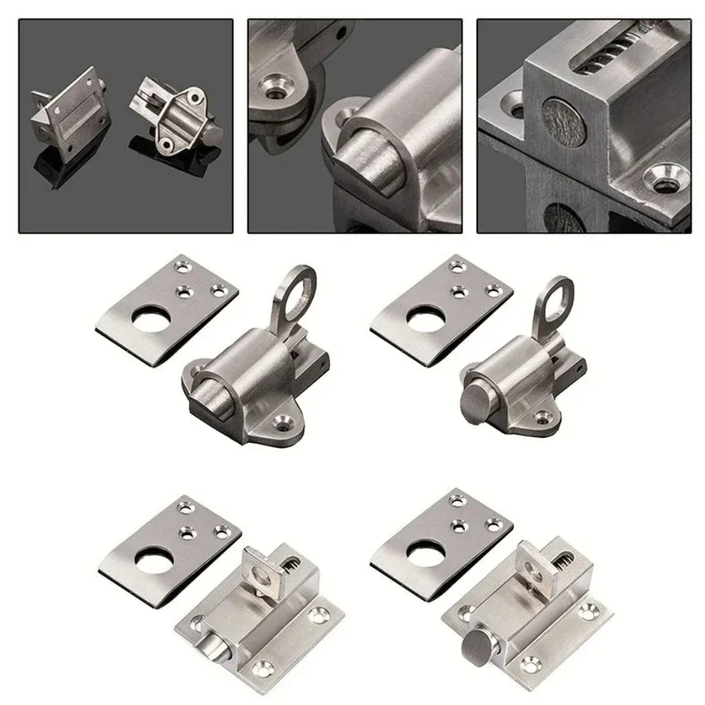 Stainless Steel Self-closing Spring Anti-theft Latch Automatic Latch Door Latch Home DIY Decoration Hardware Accessories
