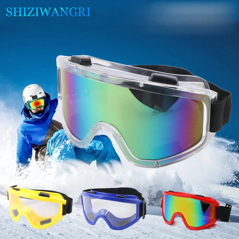 Anti-fog Motocicleta Goggles, Windproof Máscara de Esqui, Esportes ao ar livre, Snowboarding, Inverno, Cor