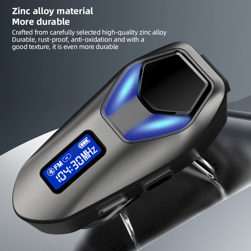 K13 2X Motorcycle Helmet Bluetooth Intercom Headset BT 6.0 IP65 Waterproof Built-in Interphone System for Moto Riding