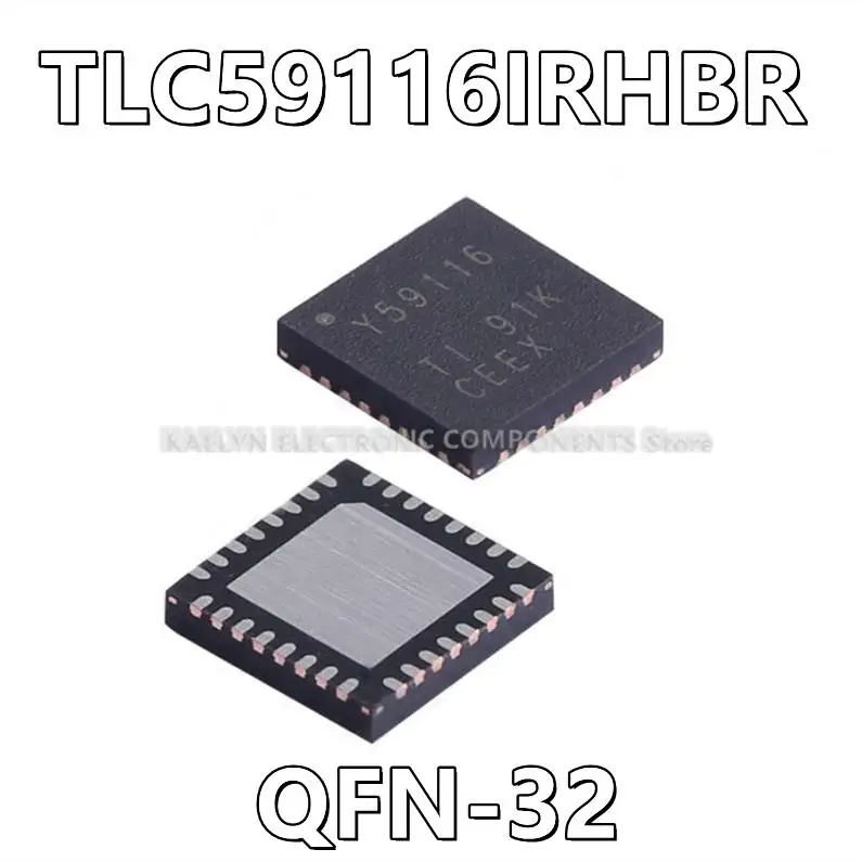 

5Pcs/lot TLC59116IRHBR Y59116 LED Driver IC 16 Output Linear I²C Dimming 120mA 32-VQFN