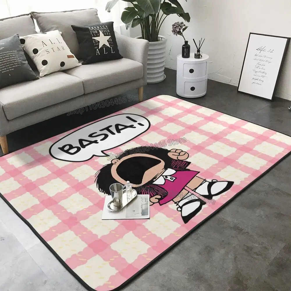 Mafalda Floor Mats Living Room Rug Anime Gaming Mats Carpet for Bedroom Antiskid Rugs for Bathroom,kitchen Home Decoration Gift