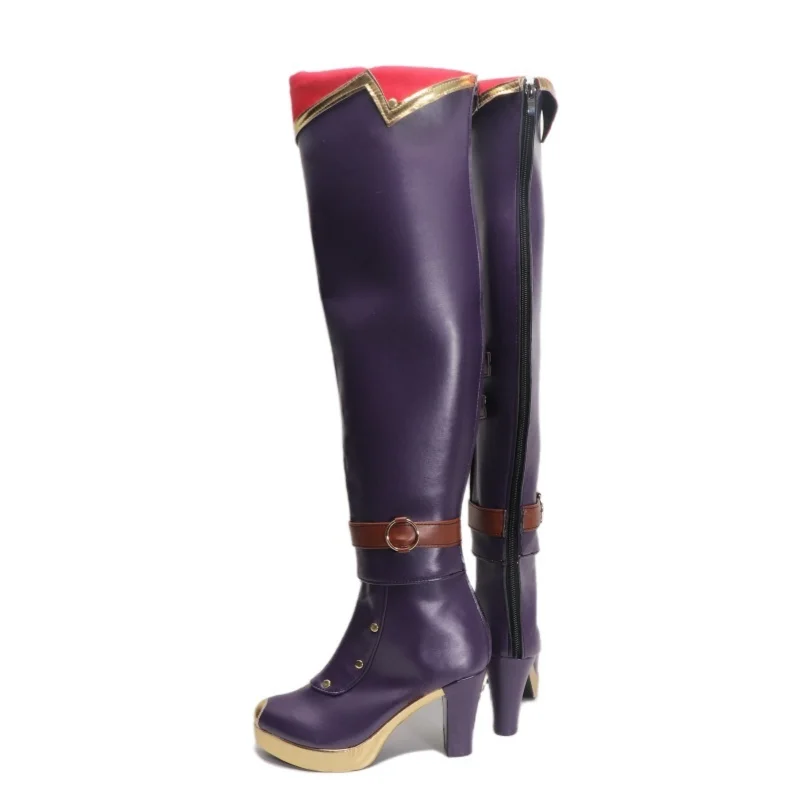 LOL Arcane Caitlyn Cosplay Schoenen Spel LOL Caitlyn Cosplay Laarzen Vrouwen Schoenen Hoge Laarzen Hakken Halloween