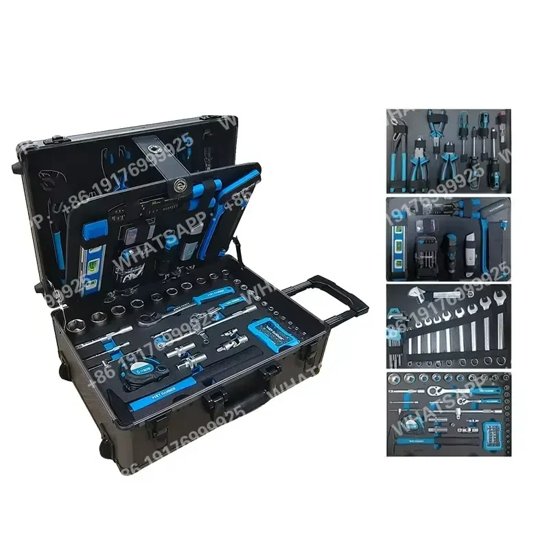 128 PCS Professional Custom Repairing Hand Tools With Aluminum Case for Garage Repair