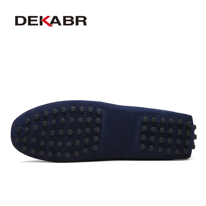 DEKABR Size 49 Men Casual Shoes Fashion Men Shoes Genuine Leather Men Loafers Moccasins Slip On Men\'s Flats Male Driving Shoes