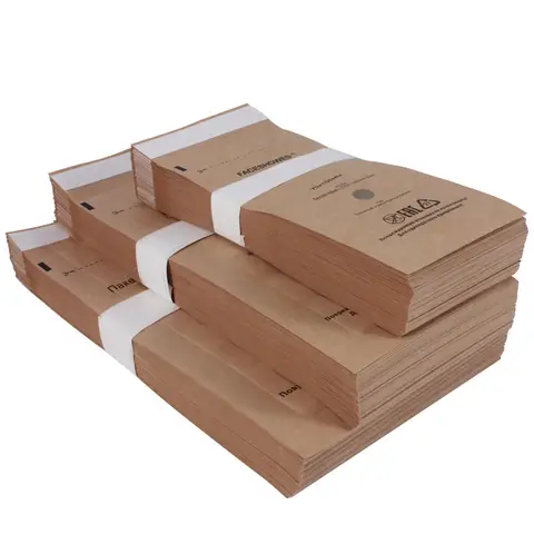 Sac de nettoyage en papier Kraft, 50 pièces, désinfection à haute température, sac de nettoyage auto-scellant pour outils dentaires et produits pour ongles