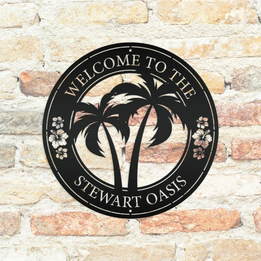 

Personalized Patio Custom Pool Decor Unique Tropical Sign for Your Outdoor Space Perfect Summer Vibes
