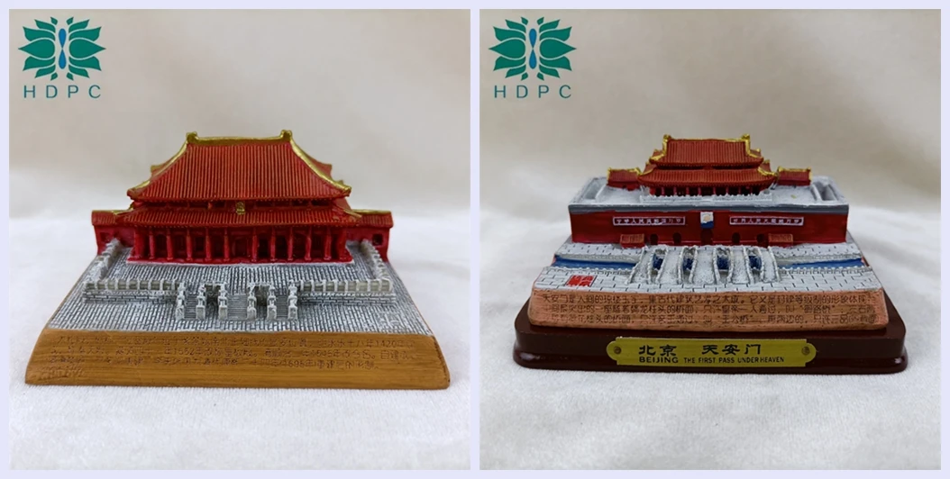 resin figure mental psychological sand table game box court therapy building the Imperial Palace fobbiden city of china