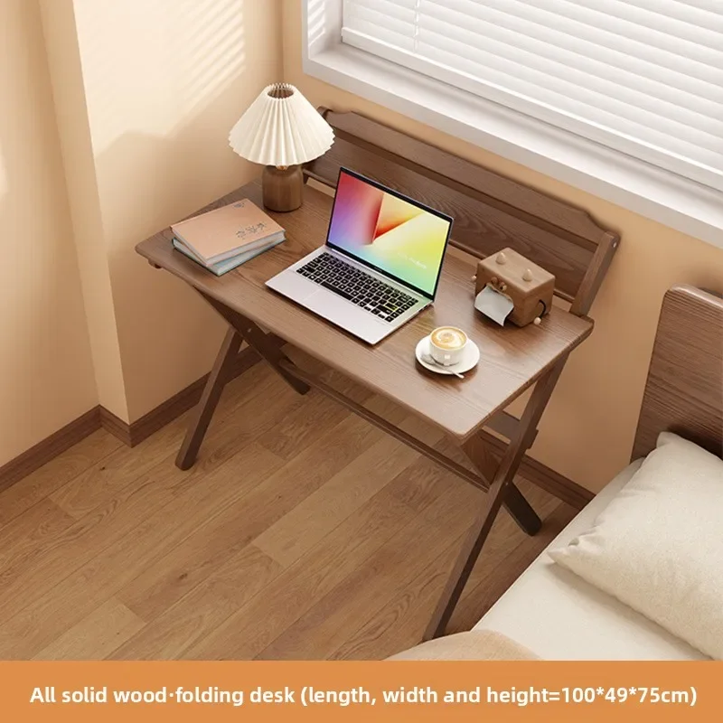 Multi-functional Household GoodsFoldable Desk Bedside Computer Table Against The Wall Simple Household Solid Wood Dining Table
