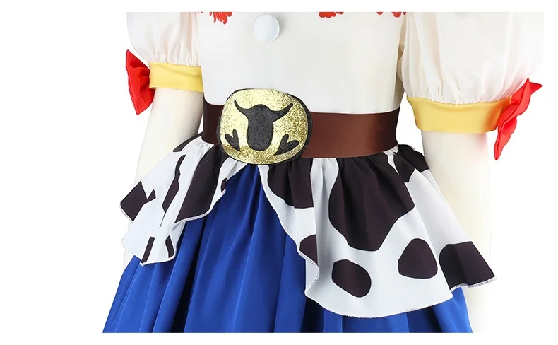 Mädchen Prinzessinnenkleid mit Puffärmeln Sommerkleider Neuer Film Toy Club Kinder Jessie Cosplay Kostüm Woody Verkleidung Karneval – Detail 6