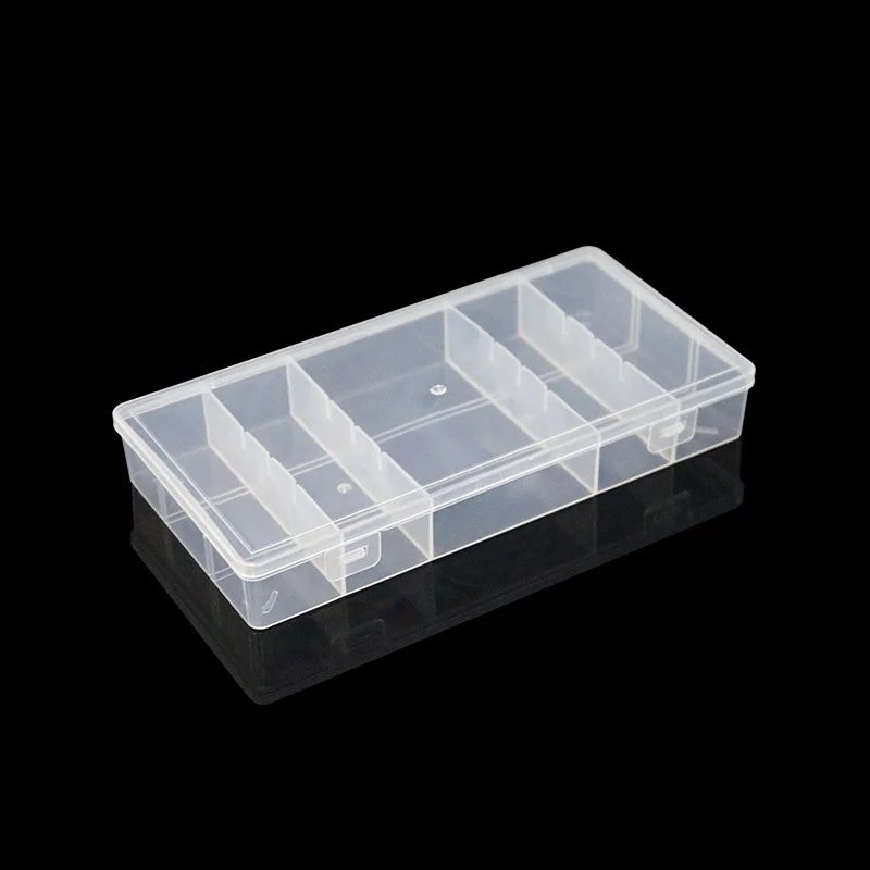 

1PC 5-compartment Plastic Storage Box Practical Toolbox Transparent PP Box Jewelry Box Display And Storage Container