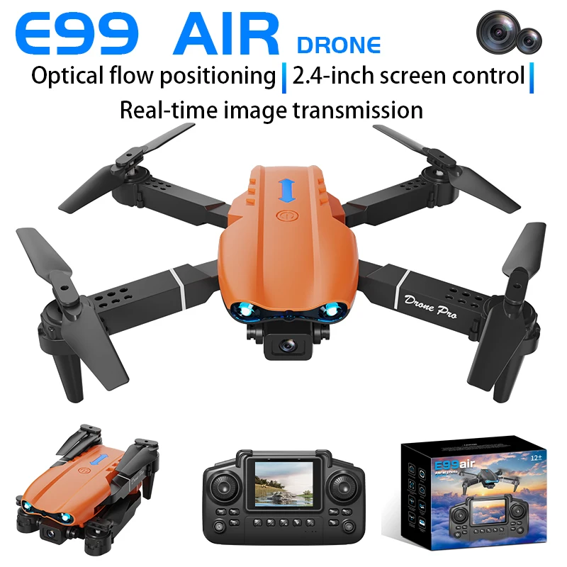 E99Air ドローン クアッドコプター 2.4 インチ画面リモコン HD 4K 写真撮影リモコン UAV 高度固定ヘリコプターおもちゃ