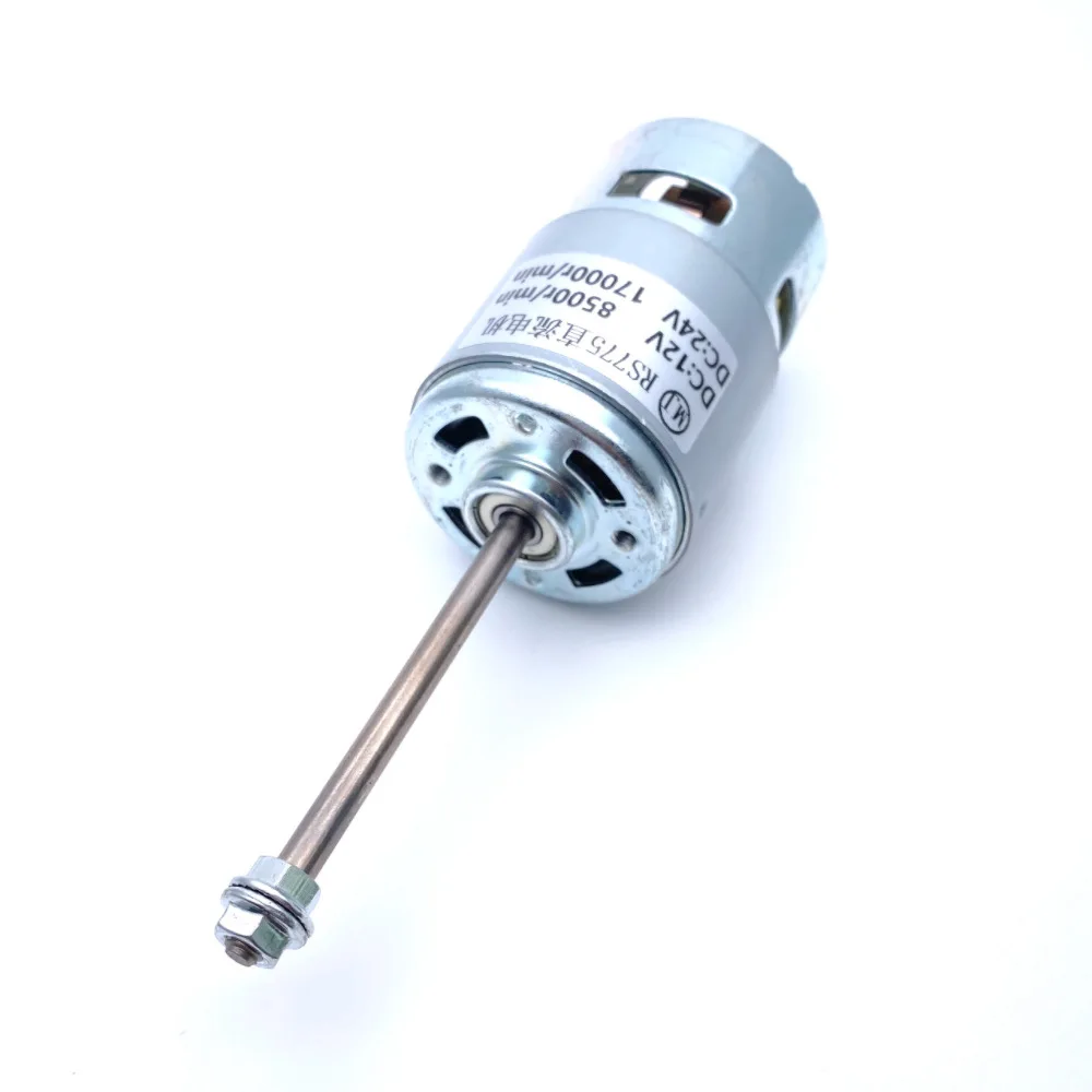 775 DC Motor 6V 12V 24V 68MM Screw Thread Shaft Dual Bearing 3000-17000rpm 15000RPM Lawn TOOL Motor