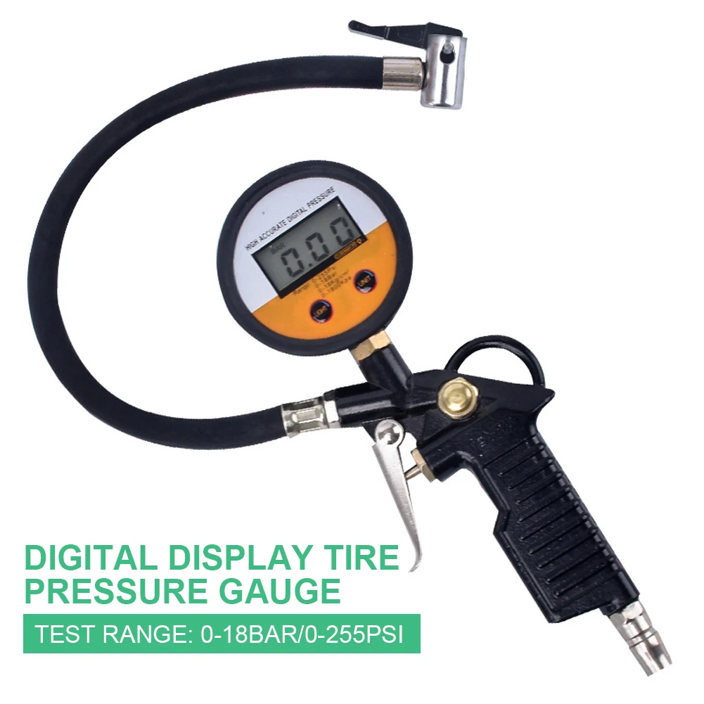 

Tire Pressure Inflator Gauge 220PSI Tyre Pressure Gauge Meter Car Tire Inflator Tester Digital Display for Motorcycle Truck Bike