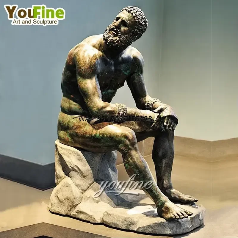 Wmwmnu for Famous Figure Sculpture Bronze Boxer Statue Home Decor Art Craft Gift Factory Price