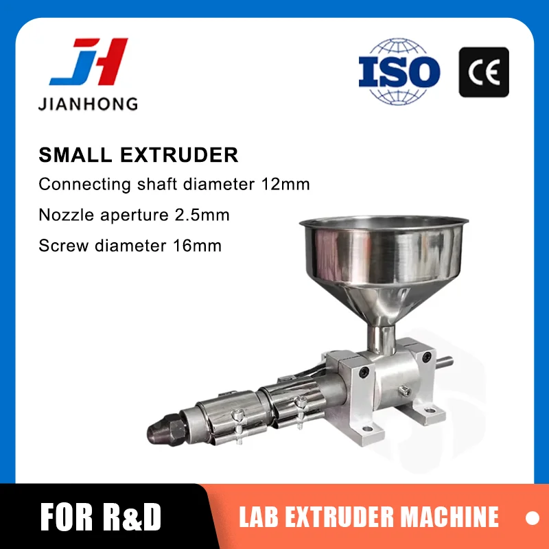 JH Small Desktop Single Screw Plastic Extruder Machine Laboratory Mini Injection Molding Machine 220V for PP PE 3D Printing Line