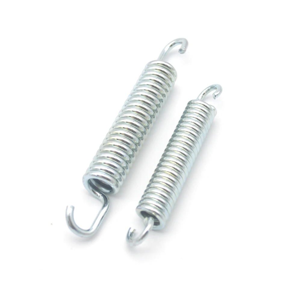 2PCS Finewe Wire 2.8/3.3mm  Heavy duty Galvanized Spring Steel Tension Spring Motorcycle Accessories Exstension Spring With Hook