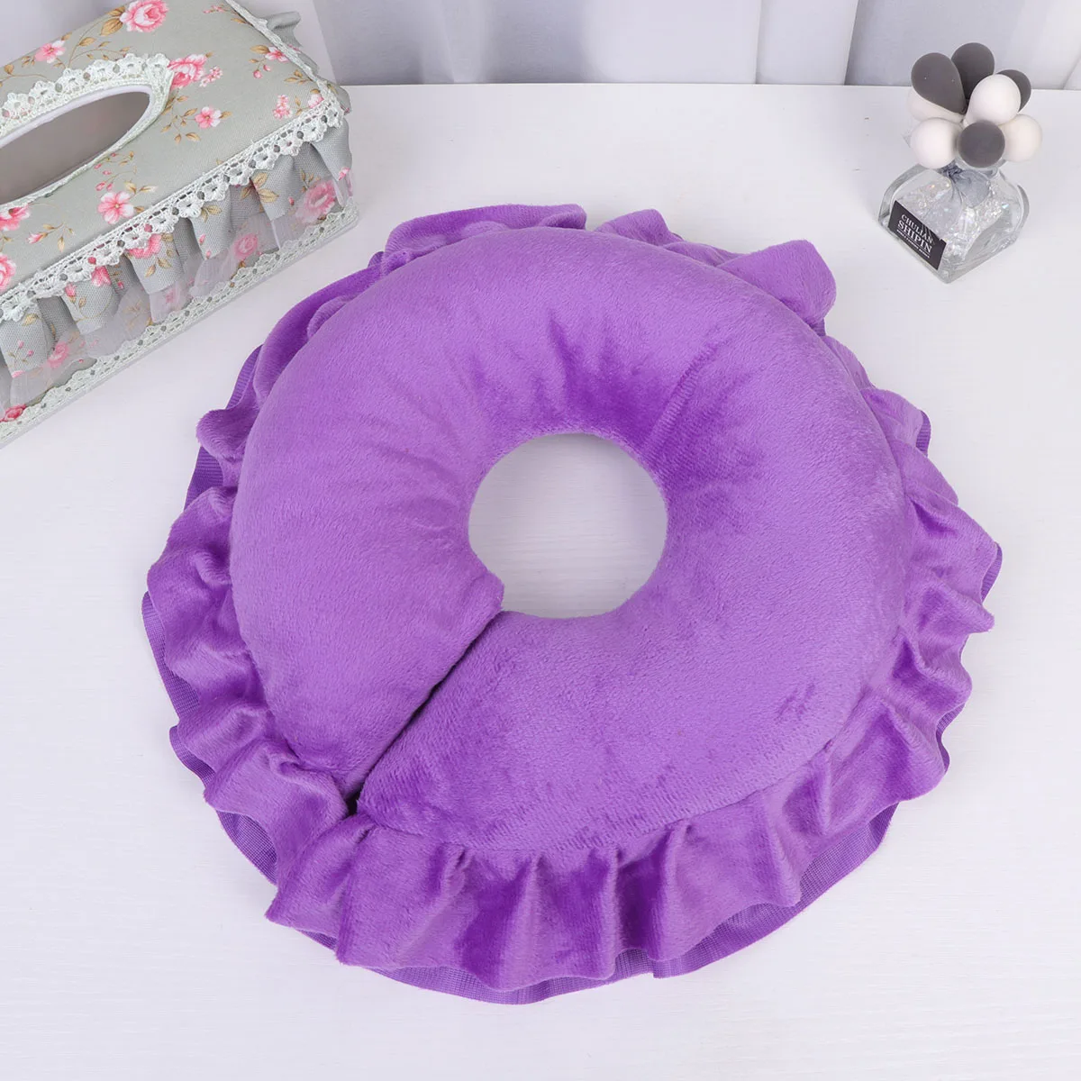 

1pc U Shaped Relaxing Neck Face Cushion Spa Face Cushion Pillow For Beauty Salon Headrest Travel Salon Pillow U Shape