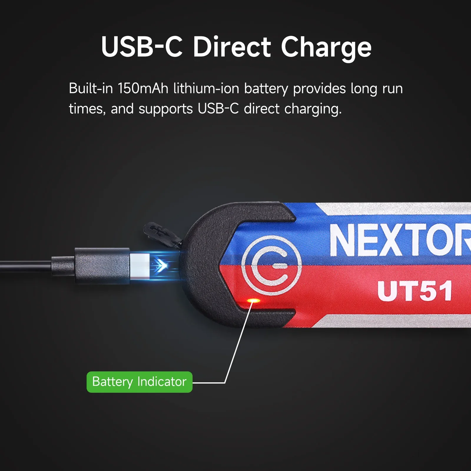 NEXTORCH UT51 Pulsera de seguridad LED 360 grados rojo azul nocturna - imagen 4
