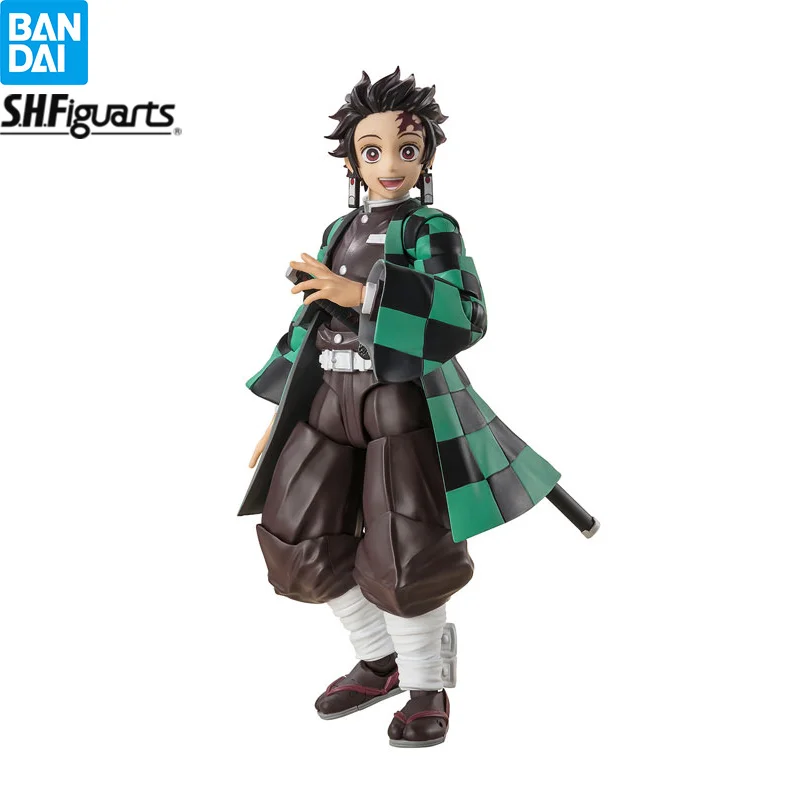 

Original Bandai S.H.Figuarts Demon Slayer Kimetsu no Yaiba Tanjiro Kamado 14cm Anime Figure Action Model Figurals Brinquedos Toy