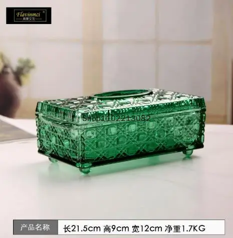 Relief Pattern Glass Tissue Boxes Paper Towel Napkin Holders Home Living Room Desktop Napkin Toilet Paper Box Storage Containers