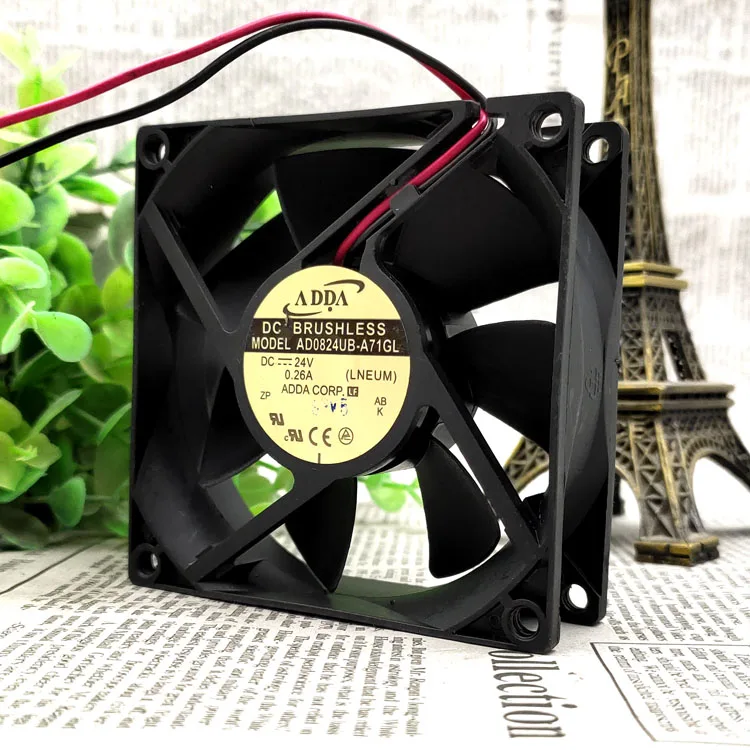 ADDA AD0824UB-A71GL8025 8cm DC 24V 0.26A Bearing Fan, Cooling Fan