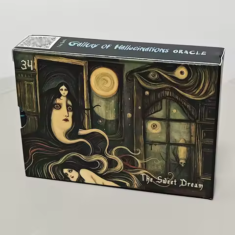 Felix Nacht's Gallery Of Hallucinations 52pcs Oracle Deck 10.5*7.5cm Tarot Card 4.1*3 Inch Learn Tarot For Party, Gift