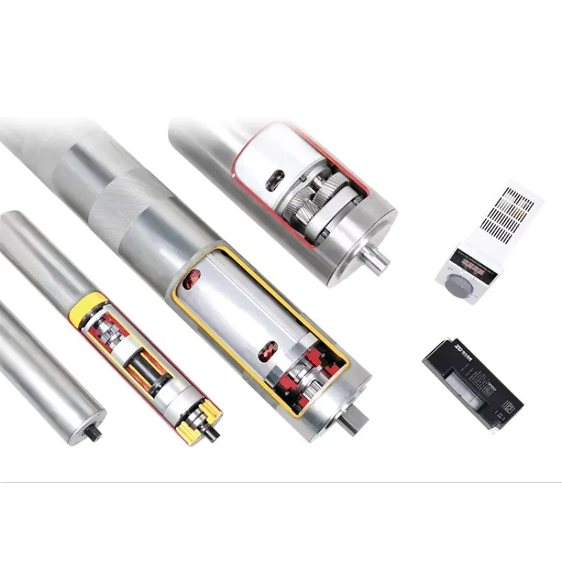 BL70 120W 70MM BLDC Барабан Электродвигатель Роликовый барабанный двигатель с пазом для ремня