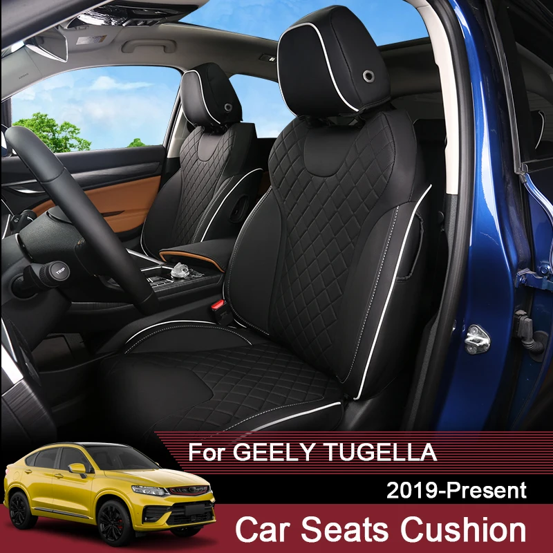 Car Full Surrounding Seat Cushion Cover Customized For Geely Tugella 2019-Present PU Leather ProtectiveWaterproof Auto Accessory