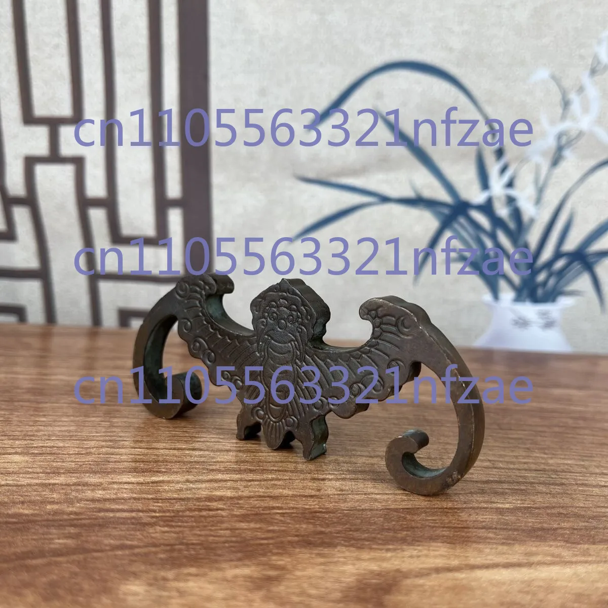 

Благословение, китайская бронзовая статуя, фигурка летучей мыши, коллекционный орнамент, искусство нецке