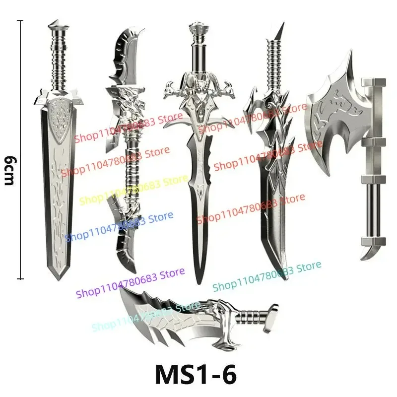 MOC Building Blocks Mini Action Figure Accessories Bow, Battle Axe, Assembly Model Display Anime Toy Accessories Gift