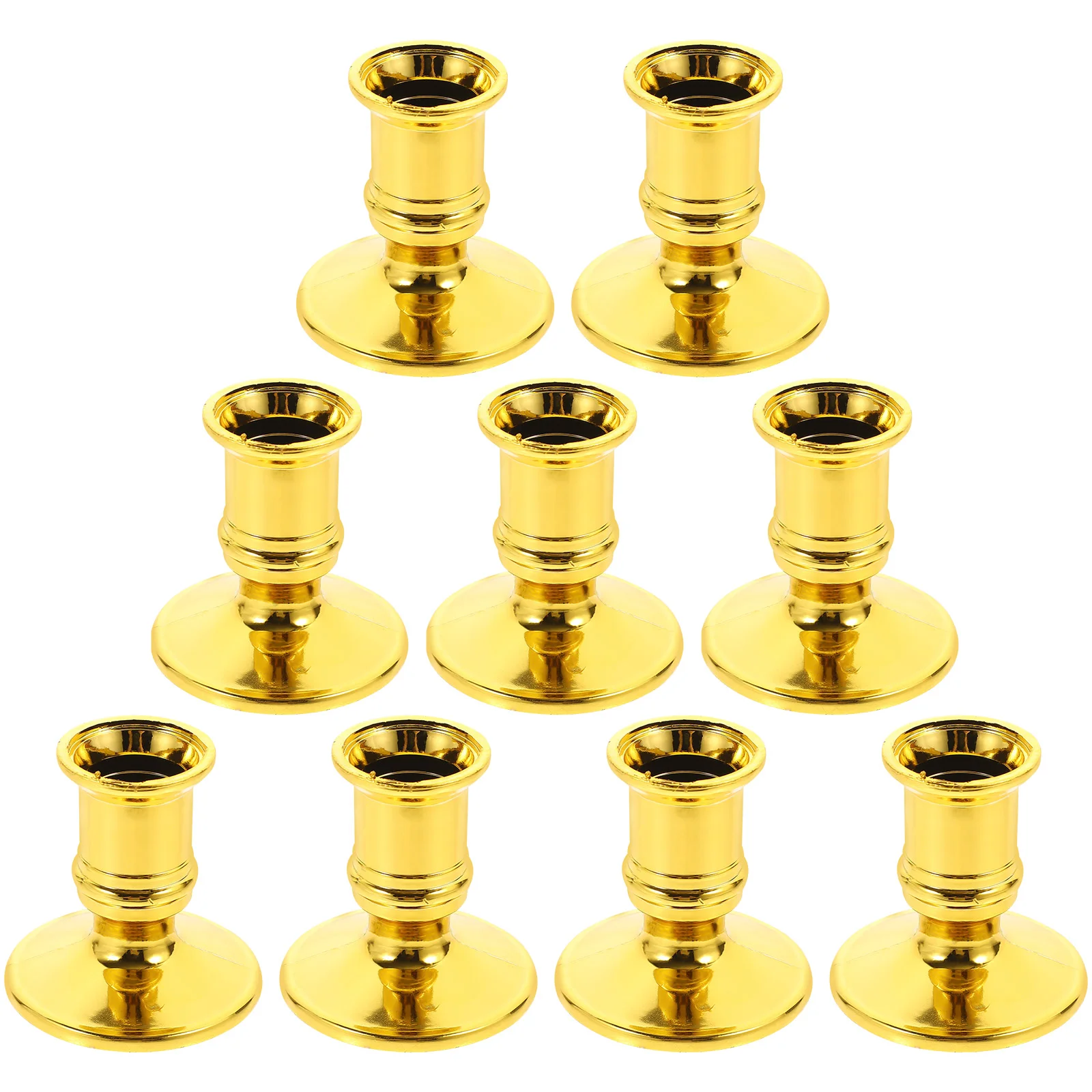 

20 PCS Taper Electronic Base Holders LED Candles Plastic Desktop Candlestick