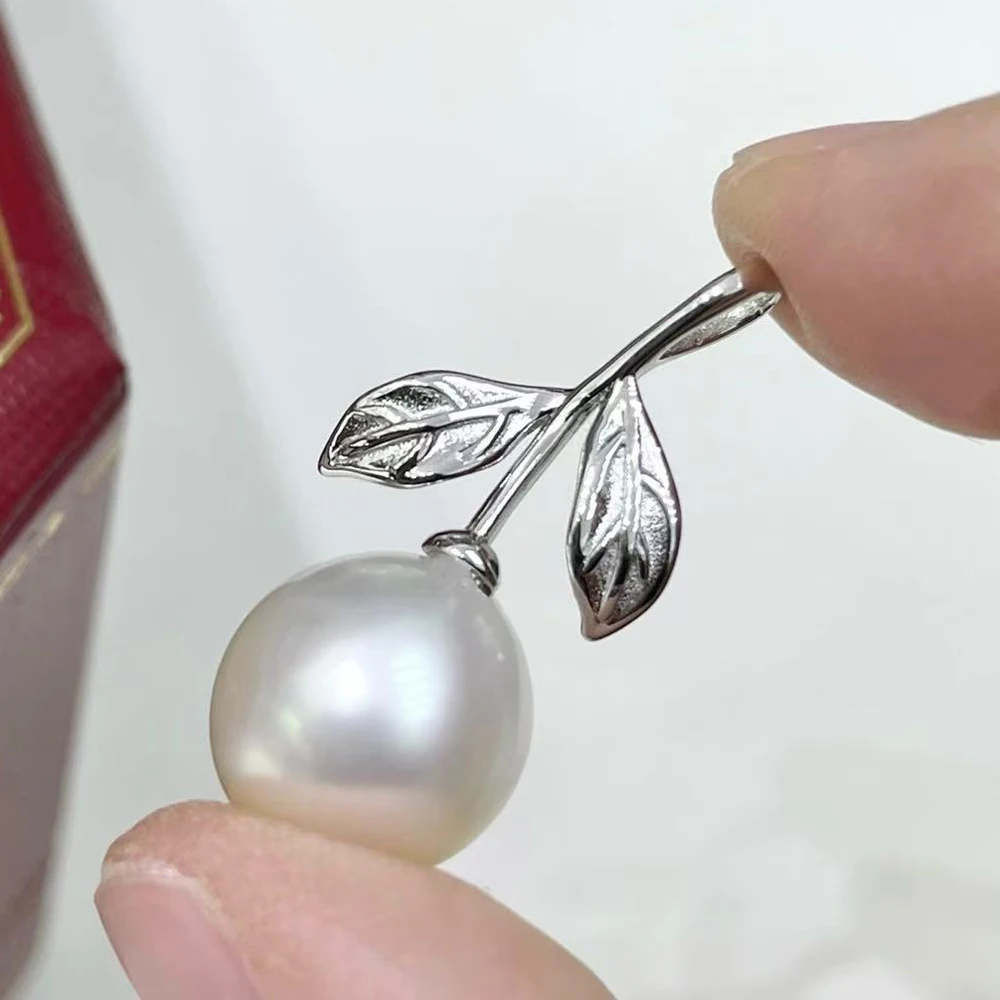 

5pcs DIY Pearl Accessories 925 Silver Pendant Empty Holder Fashionable Gold Silver Necklace Pendant with 10-18mm Round Differenc