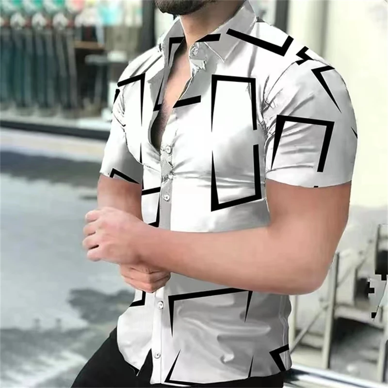 Luxury 3D Printed Beach Men\'s Shirt 2024 Summer New High Quality Hawaiian Casual Shirt Extra Large Size xs-6xl