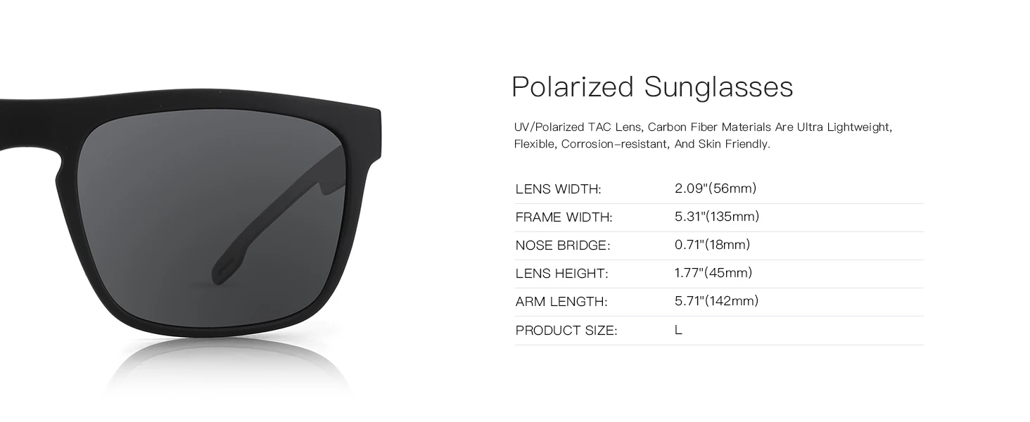 ZENOTTIC Retro-Sonnenbrille, quadratisch, polarisiert, für Herren, leicht, TR90-Rahmen, UV400-Schutz, modische Sonnenbrille, ZS3209 – Detail 12