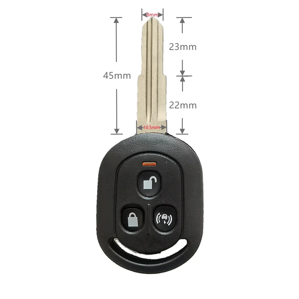 1 pcs 3 BUTTON REMOTE KEY SHELL CASE fOR Chevrolet Lacetti Optra Nubira Replacement Remote shell DWO4R Blade