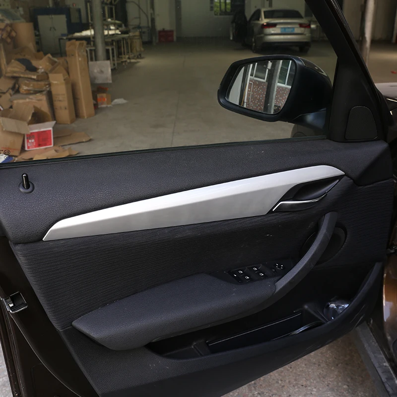 

ABS Car Inner Door Panel Cover Trim For BMW X1 F84 2011-2015 Inner Door Panel Frame Strip Car Accessories Silver 4 Pcs