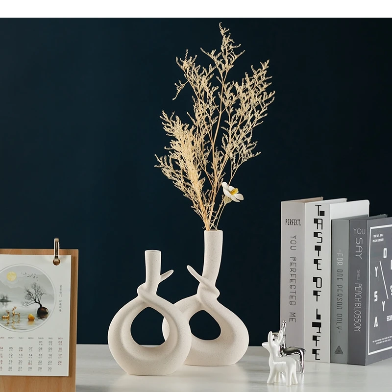 Ceramic Decoration Winding Hollow Out Hydroponic Flower Apparatus Terrarium Vase Home Accessories