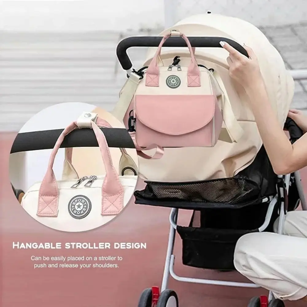 Waterproof Mommy Bag Backpack Detachable Front Pocket Large Capacity Diaper Handbag Insulation Bag Handle Travel Diaper Tote