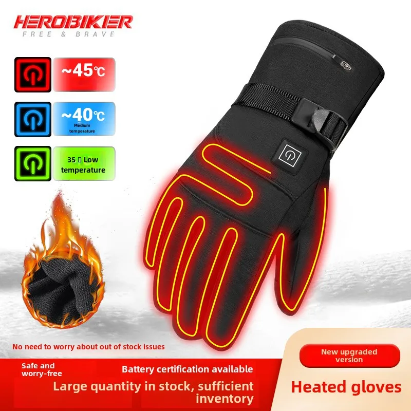 

Electric Heating Gloves Thermal and Windproof Waterproof Motorcycle Riding Skiing Heating Gloves Touch Screen Thickened Winter C