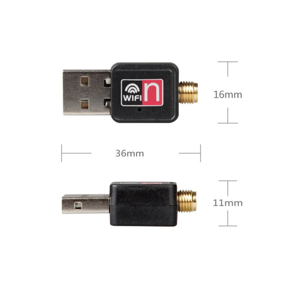 2.4G USB 와이파이 어댑터, 150M 와이파이 동글, 와이파이 수신기, 무선 네트워크 카드, 802.11b/n/g 와이파이 이더넷, PC Win 10 RTL8188 칩용